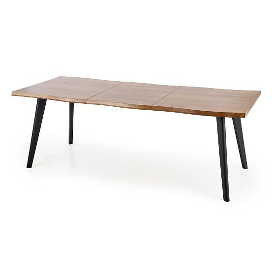 DICKSON kihúzható asztal 120-180/80 cm, asztallap - természetes, lábak - fekete (2p=1ks)