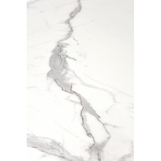 DIESEL kinyitható asztal lap - fehér márvány / sötétszürke, lábak - fekete (2p=1db)