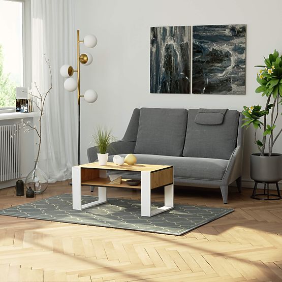 DOMI KONFERENCIA ASZTAL CRAFT TÖLGY / FEHÉR