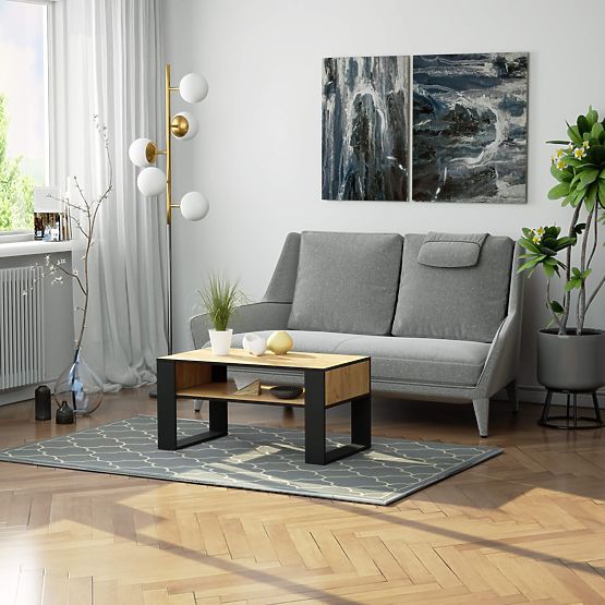 DOMI KONFERENCIAASZTAL CRAFT TÖLGY / FEKETE