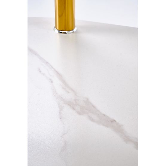 DUCAT konferencia asztal, fehér márvány / átlátszó / arany (2p=1db)