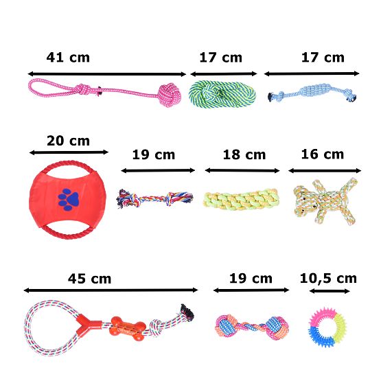 DYLAN 10 darabos kutyajáték készlet húzogatós játékok