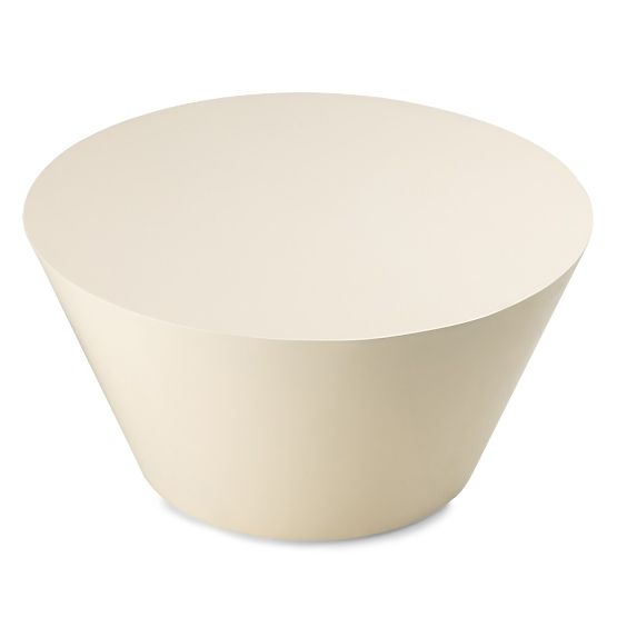 Eclipso dohányzóasztal, 60 cm, krémfehér, fényes