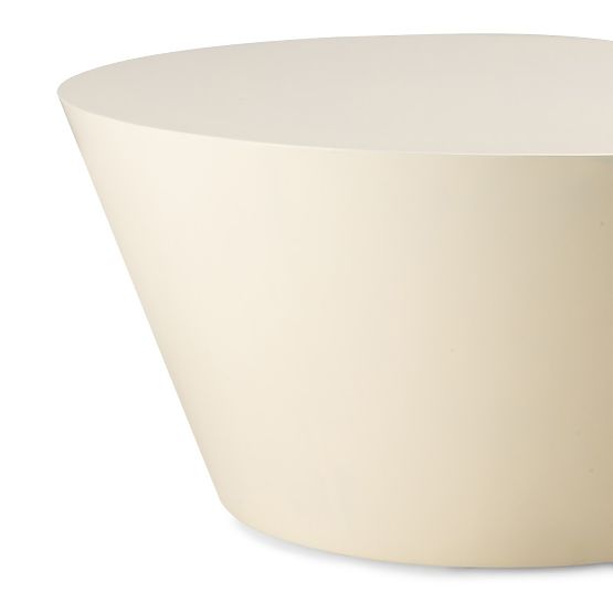 Eclipso dohányzóasztal, 60 cm, krémfehér, fényes