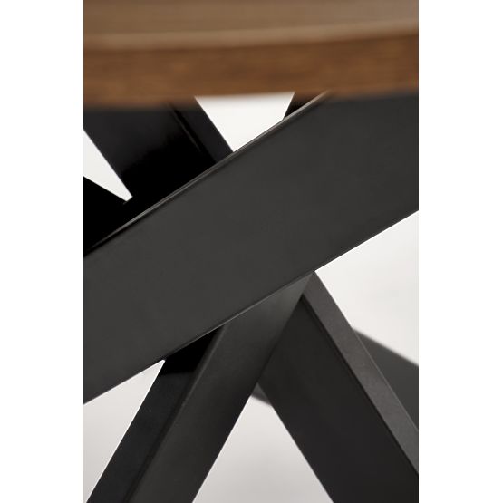 EDGAR asztal, asztallap - dió, lábak - fekete (2p=1ks)