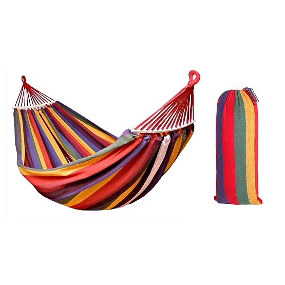 Egyszemélyes függőágy 40 cm-es terítőrúddal 400257 Sárga