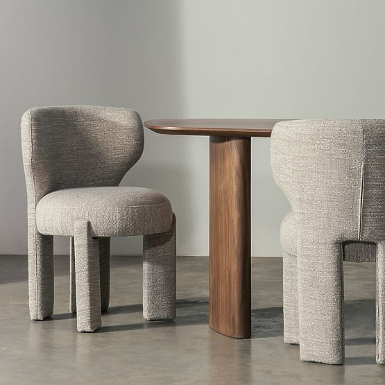 Elaine kárpitozott szék bézs, lekerekített forma