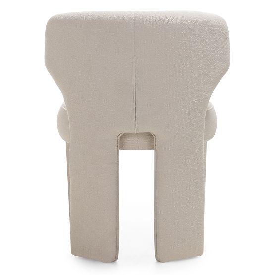 Elaine kárpitozott szék krémszínű, boucle, lekerekített formák