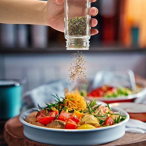 ENELDO fűszertartó állvány 24 üveggel + 72 címkével