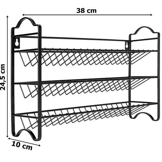 ENELDO fűszertartó állvány 24 üveggel + 72 címkével