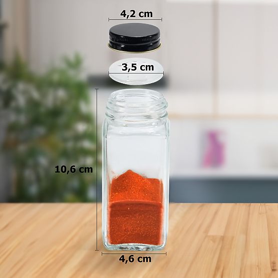 ENELDO fűszertartó állvány 24 üveggel + 72 címkével