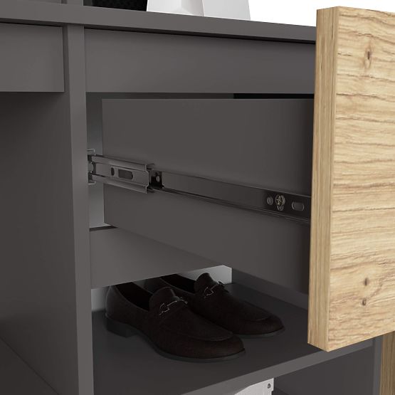 ENTRO ELŐSZOBA SZETT PK GRAFIT SZÜRKE / ARTISAN TÖLGY