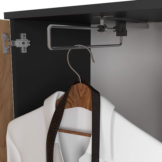 ENTRO PK ELŐSZOBA BÚTOR SZETT FEKETE / CRAFT TÖLGY