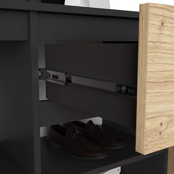 ENTRO PK ELŐSZOBABÚTOR SZETT FEKETE / ARTISAN TÖLGY