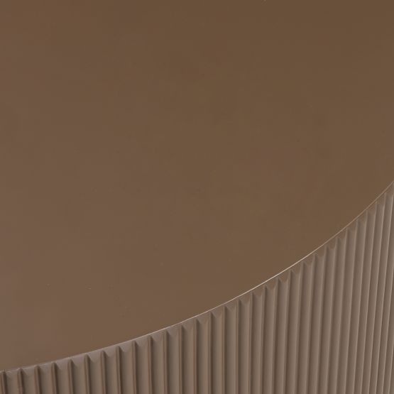 Ermanno dohányzóasztal, 90 cm, mokka, bordázott