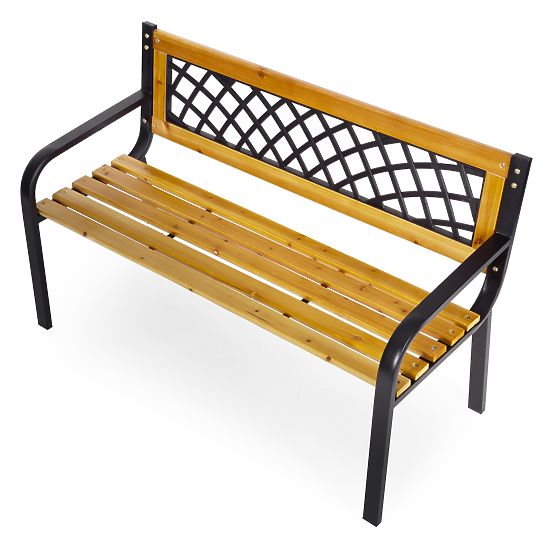 Fa padkerti pad rácsos háttámlával 118x52 cm park MultiGarden