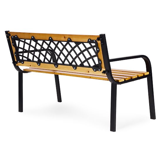 Fa padkerti pad rácsos háttámlával 118x52 cm park MultiGarden