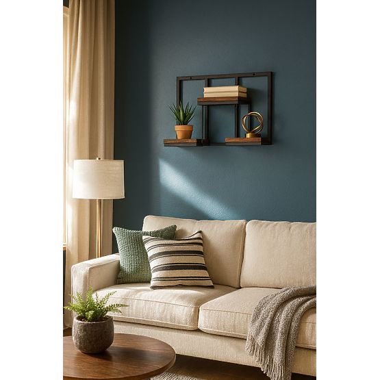 Fali virágtartó függő polc virágoknak dekoráció 3 szintes loft ModernHome