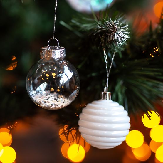 Fehér karácsonyi díszek 30 db sysd1688-057