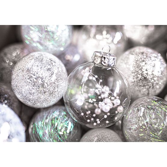 Fehér karácsonyi díszek 30 db sysd1688-057