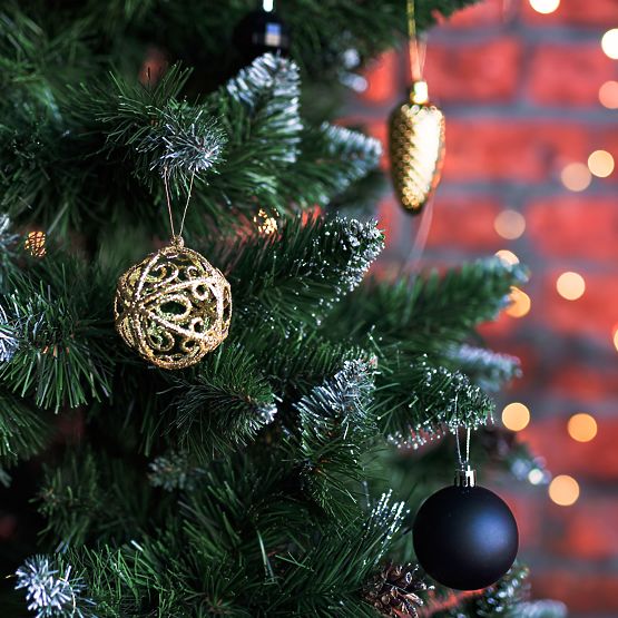 FEKETE KARÁCSONYI GÖMBÖK 100DB KL-21X04