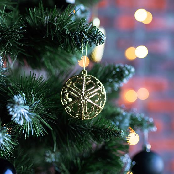 FEKETE KARÁCSONYI GÖMBÖK 100DB KL-21X04