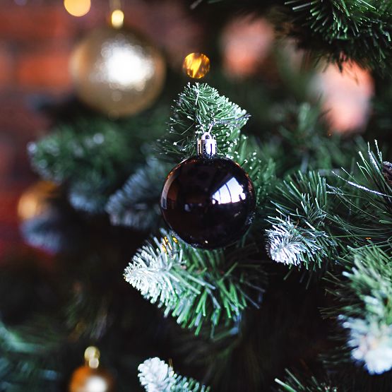 FEKETE KARÁCSONYI GÖMBÖK 100DB KL-21X04