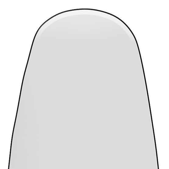 Fekete keretes függő tükör Frivatti, 55x150 cm, szabálytalan alak