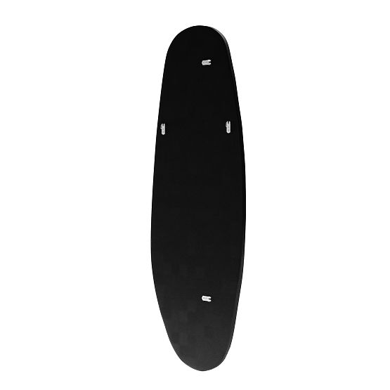 Fekete keretes függő tükör Frivatti, 55x150 cm, szabálytalan alak