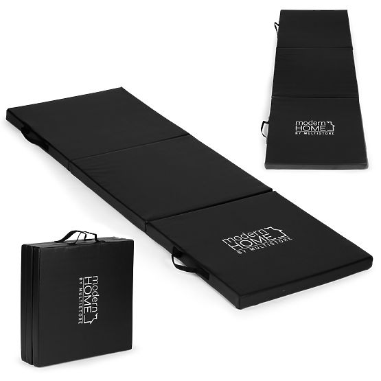 Fekete tornaszőnyeg fitneszhez 182x60cm