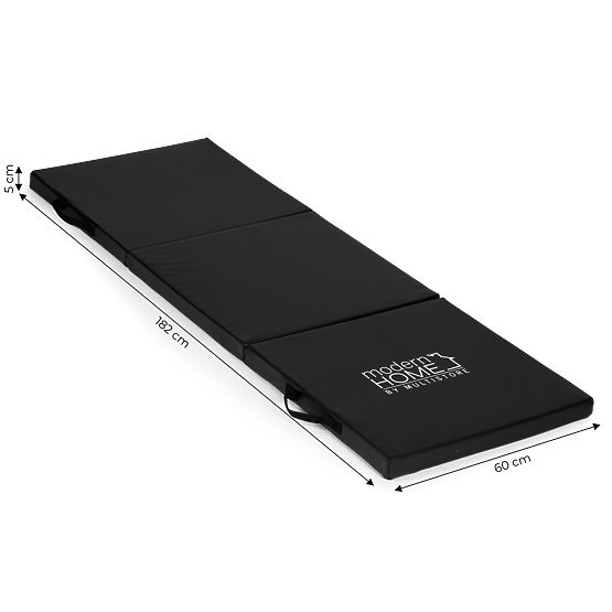 Fekete tornaszőnyeg fitneszhez 182x60cm