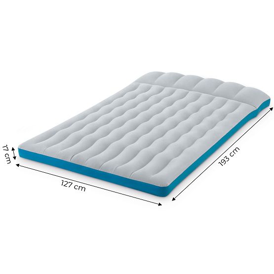Felfújható kétszemélyes kemping matrac 193x127x17 cm ágy háttámlával INTEX 67999