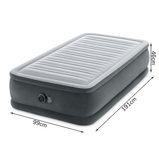 Felfújható matrac 191x99 cm pumpával egyszemélyes INTEX DELUXE 64412ND