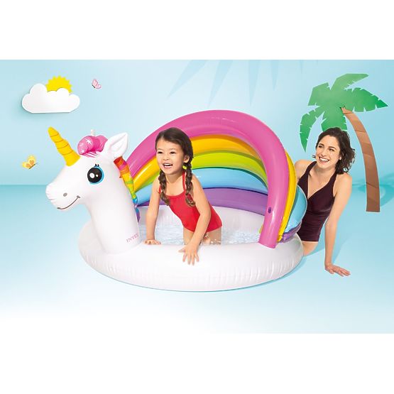 Felfújható pancsoló medence egyszarvú tetővel Intex 57113NP