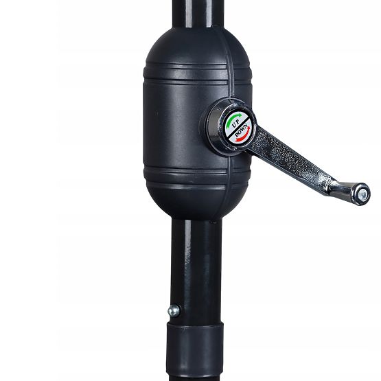 Félkör alakú terasz napernyő - szürke