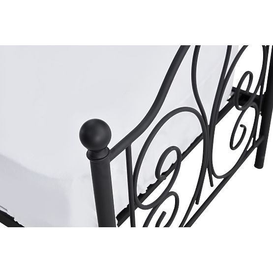 Fém ágy PANAMA 200x90 - fekete