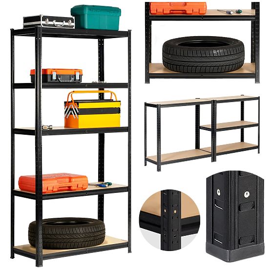 FÉM ÁLLVÁNY 90x40x180 FEKETE