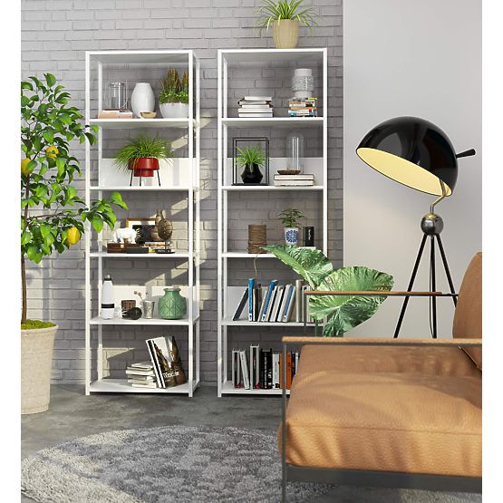 FÉM LOFT POLC 600 FEHÉR/FEHÉR