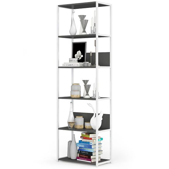 FÉM LOFT POLC 600 FEHÉR/SZÜRKE