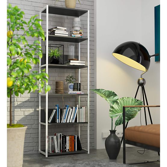 FÉM LOFT POLC 600 FEHÉR/SZÜRKE