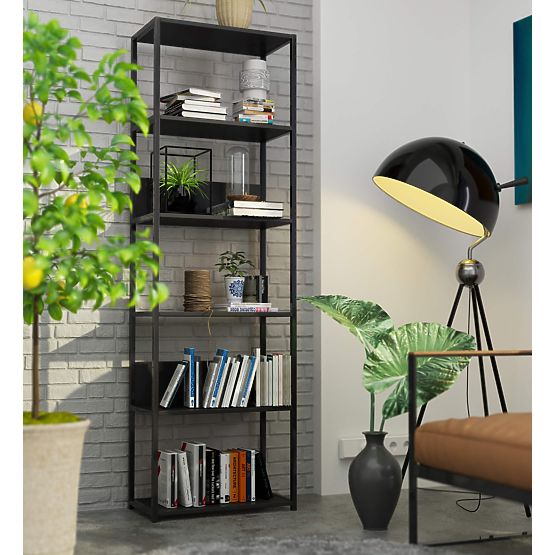 FÉM LOFT POLC 600 FEKETE/FEKETE