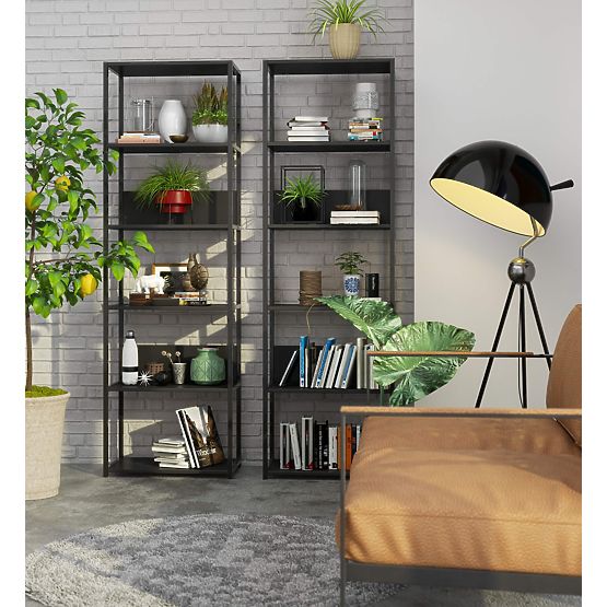 FÉM LOFT POLC 600 FEKETE/FEKETE