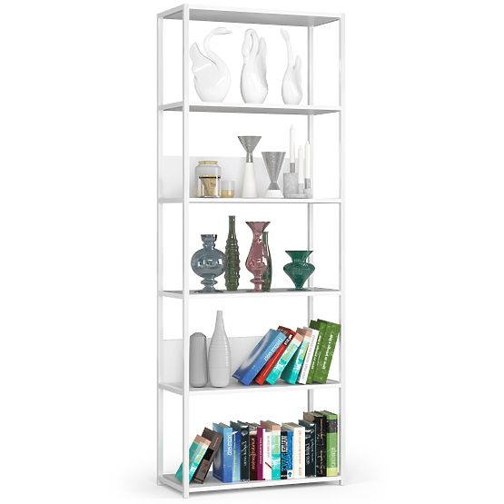 FÉM LOFT POLC 700 FEHÉR/FEHÉR