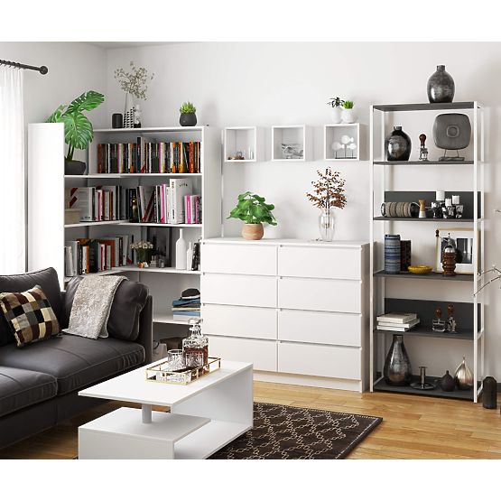 FÉM LOFT POLC 700 FEHÉR/SZÜRKE