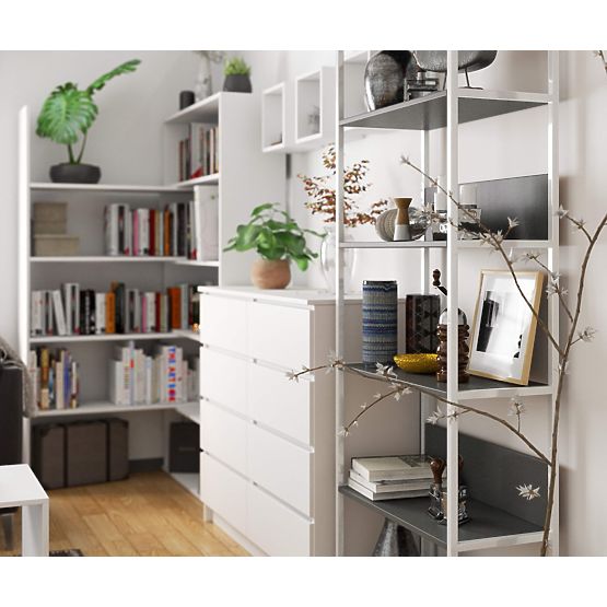 FÉM LOFT POLC 700 FEHÉR/SZÜRKE