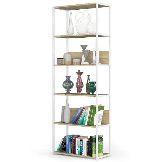 FÉM LOFT POLC 700 FEHÉR/TÖLGY ARTISAN