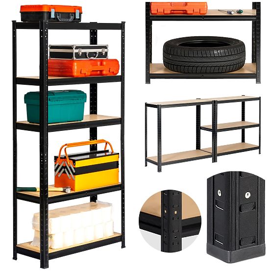 FÉM POLC 70x30x154 FEKETE