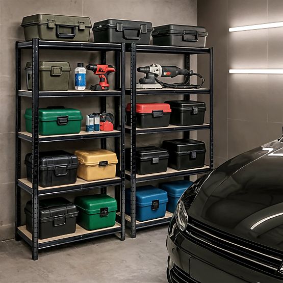 FÉM POLC 70x30x154 FEKETE