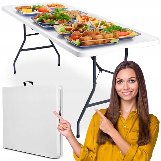 FETA WHITE 180 cm-es vendéglátó készlet + 6 BASICO szék