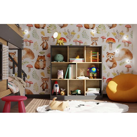 Fiesta 8P ANTRACIT TÖLGY ARTISAN POLC